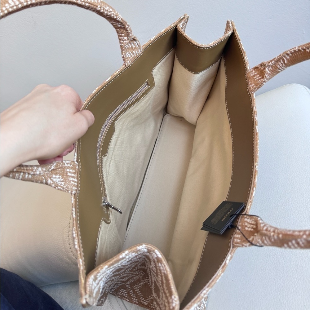 NWT MAJE Patterned Tote in Tobacco - Picture 13 of 15